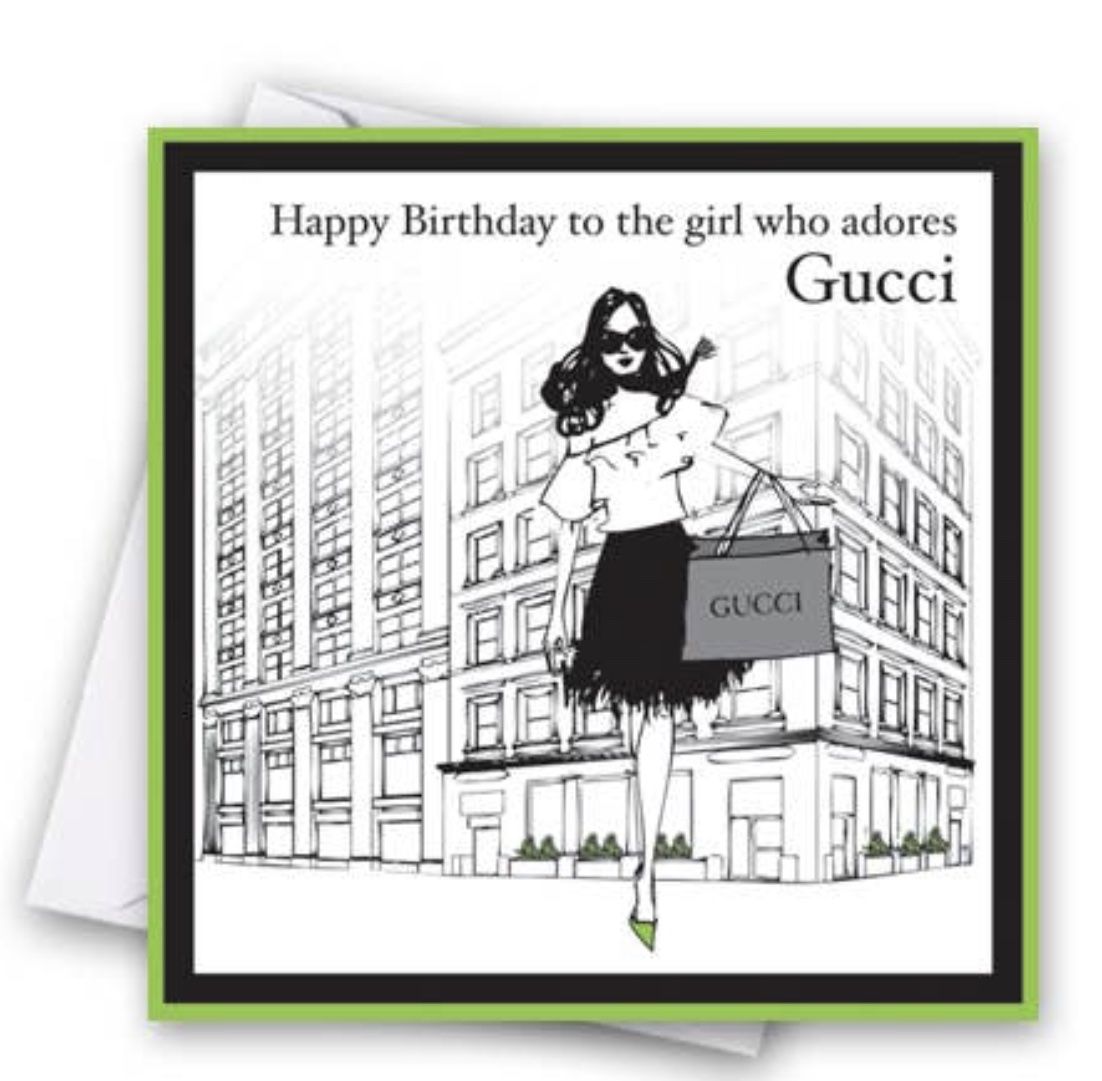 Catherine Loves Fashion Birthday Greeting Card Gucci