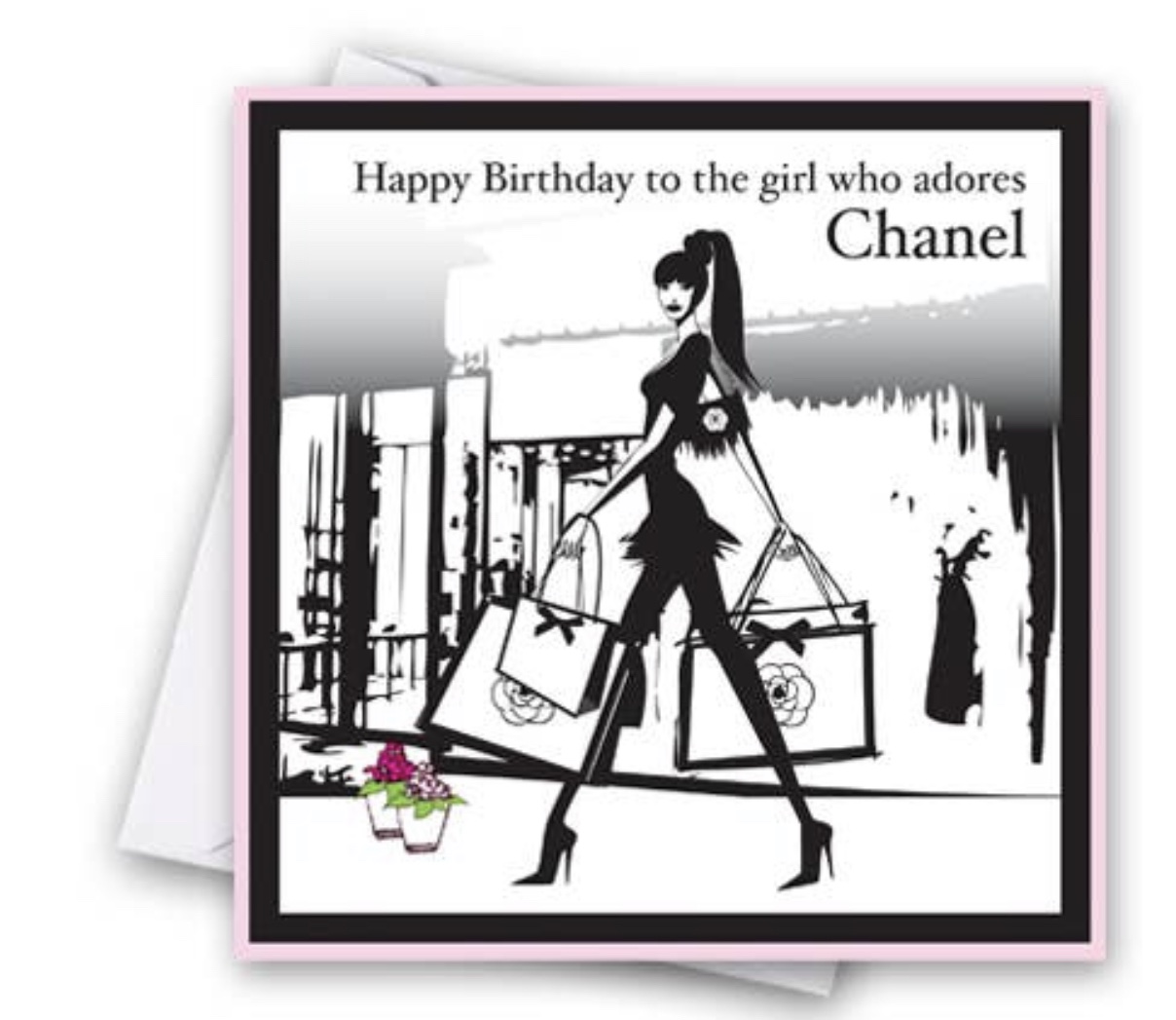 Amazoncom  SingleCoco Chanel Wearing an LBD Greeting Card  Office  Products