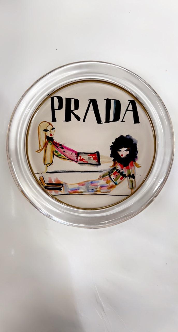 Marye Kelley 5″ Coaster Prada Girls – Modern Art Design