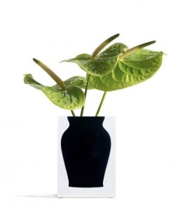 JR William Soho Black Hand Poured Acrylic Henry Bud Vase
