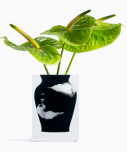 JR William Black Marble Hand Poured Acrylic Henry Bud Vase