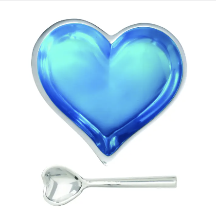 Inspired Generations December Turquoise Blue Birthstone Heart w/Heart Spoon