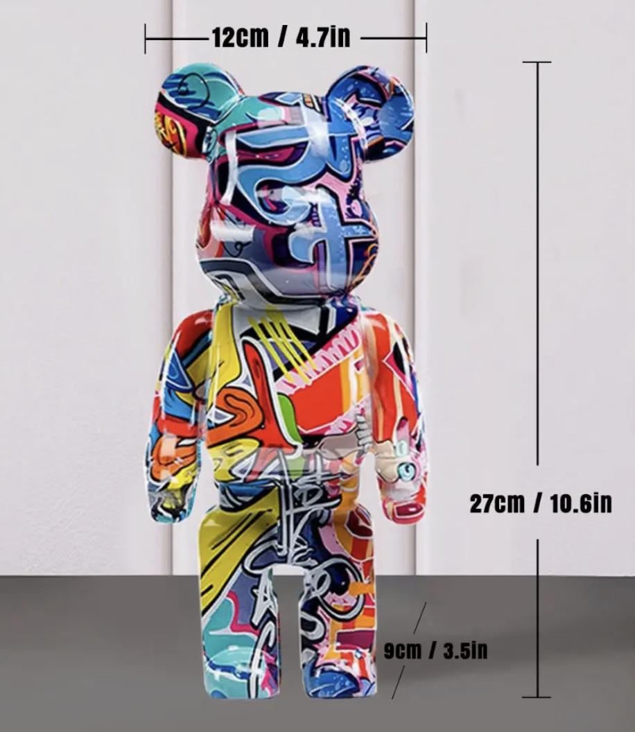 Moderny Street Art Bear Figurine - Image 2