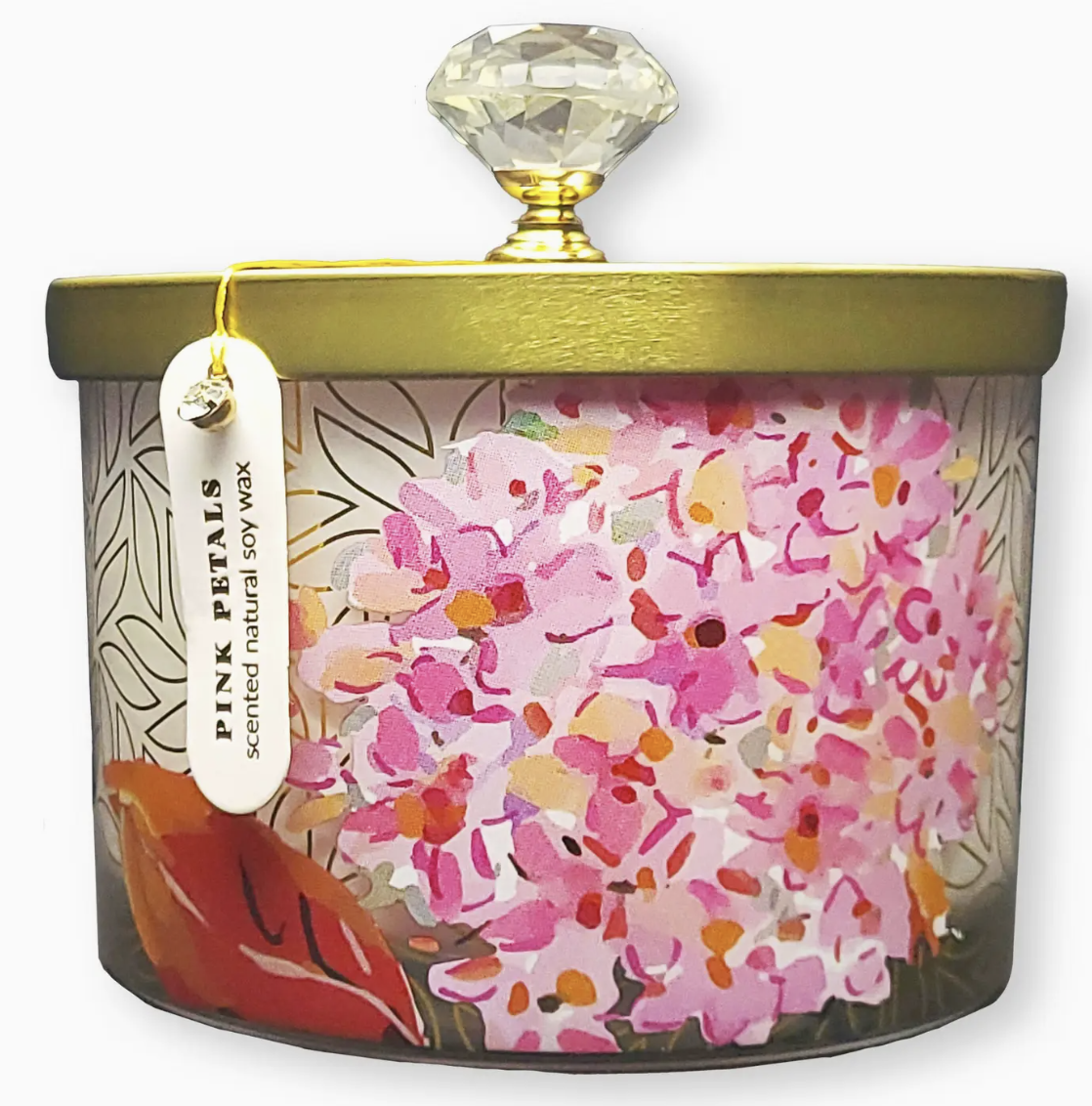 Niquea.D Pink Petals Candle - 15oz Flat Bottom Dish
