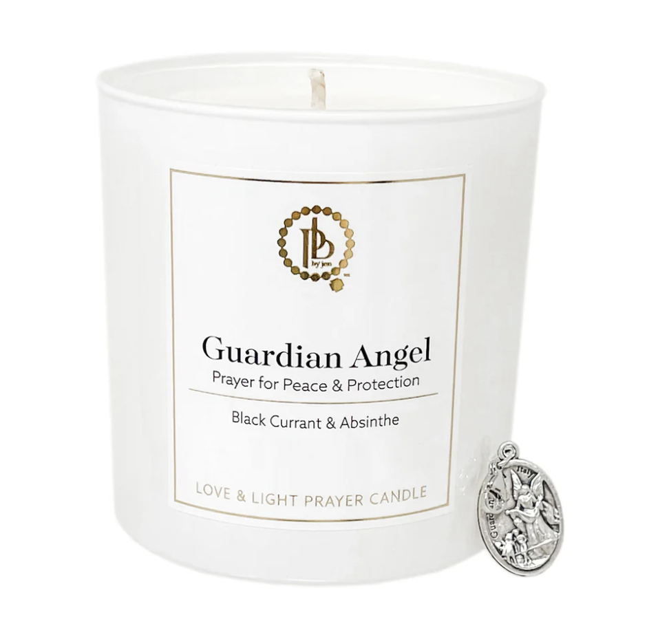 PowerBeads By Jen Love and Light Prayer Candle- Guardian Angel