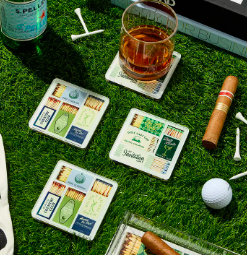 Tart By Taylor Golf Matchbook Coasters Boxed Set of 4 - Image 2