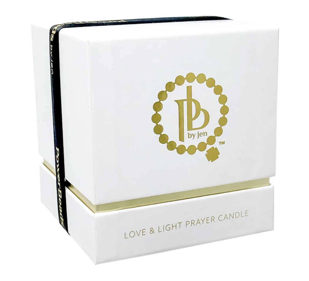 PowerBeads By Jen Love and Light Prayer Candle- Guardian Angel - Image 3