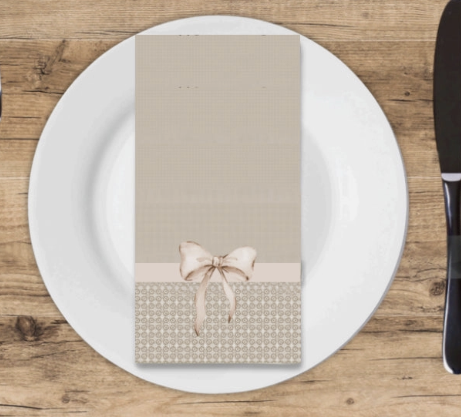 Altoonastore Guest Towel Set of 16 Natural Bow Tie