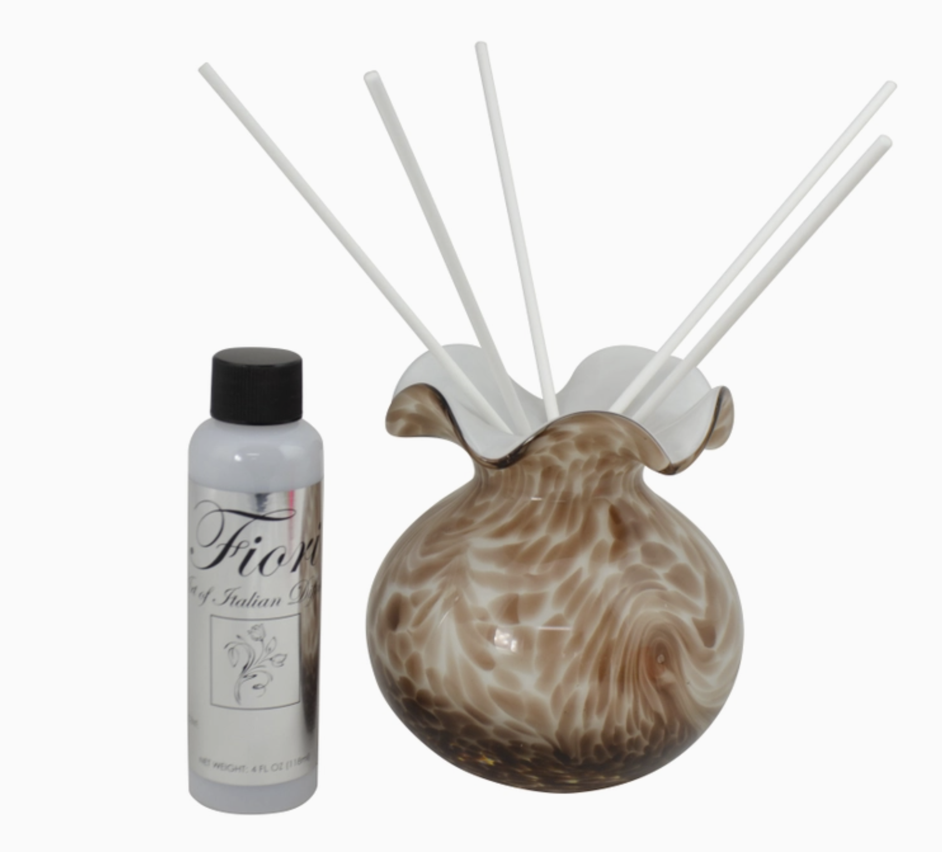 Italy Star 5X5 Brown and White Glass Diffuser