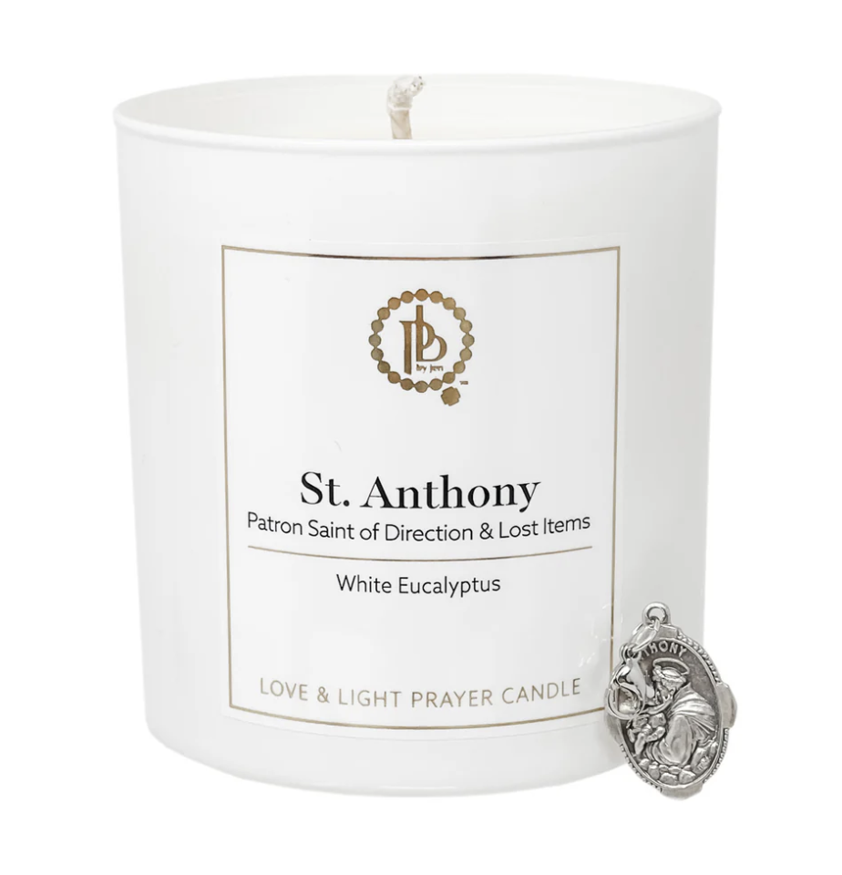 PowerBeads By Jen Love and Light Prayer Candle- St. Anthony