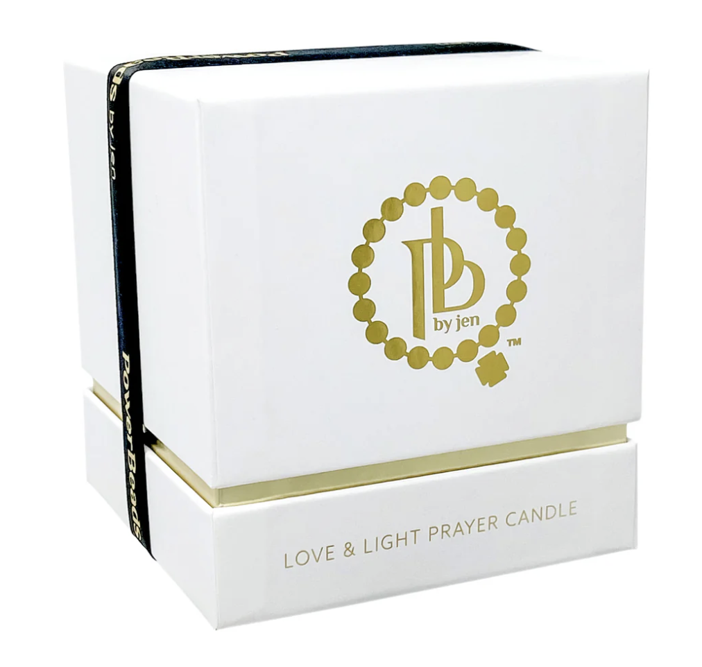 PowerBeads By Jen Love and Light Prayer Candle- St. Theresa "Little Flower" - Image 3