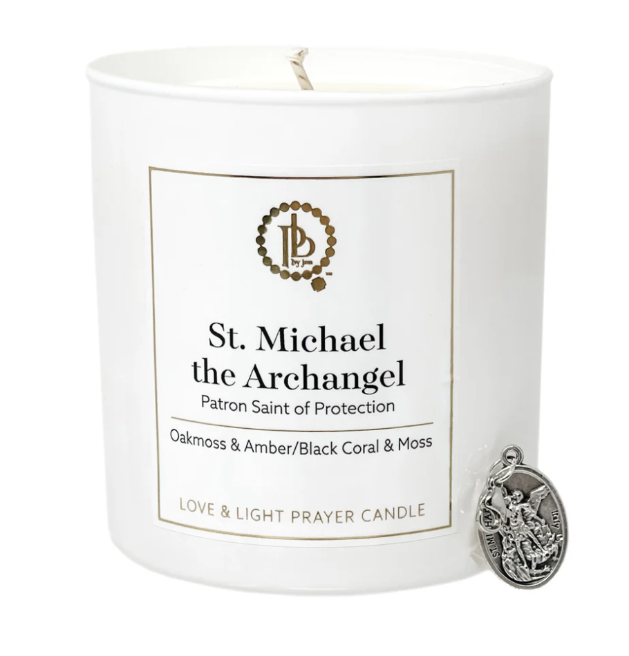 PowerBeads By Jen Love and Light Prayer Candle- St. Michael