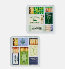 Tart By Taylor Golf Matchbook Coasters Boxed Set of 4