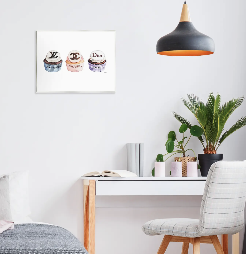 Stupell Chic Fashion Cupcake Trio Wall Plaque - Image 2