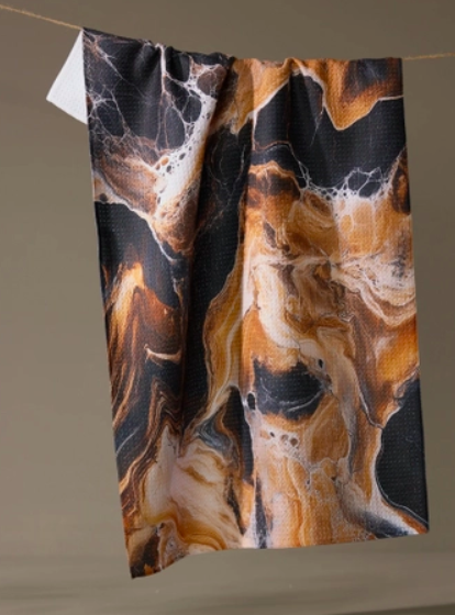 Geometry Tea Towel Emperador