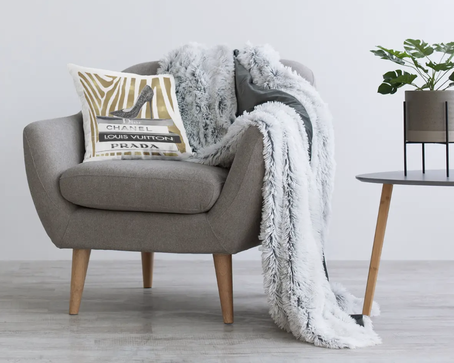 Stupell Fashion High Heel Bookstack Glam Print Printed Pillow