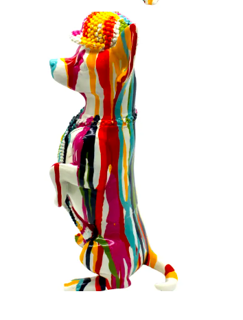 Interior Illusions Painted Graffiti Chihuahua Standing Legs Sculpture -12" Tall - Image 3