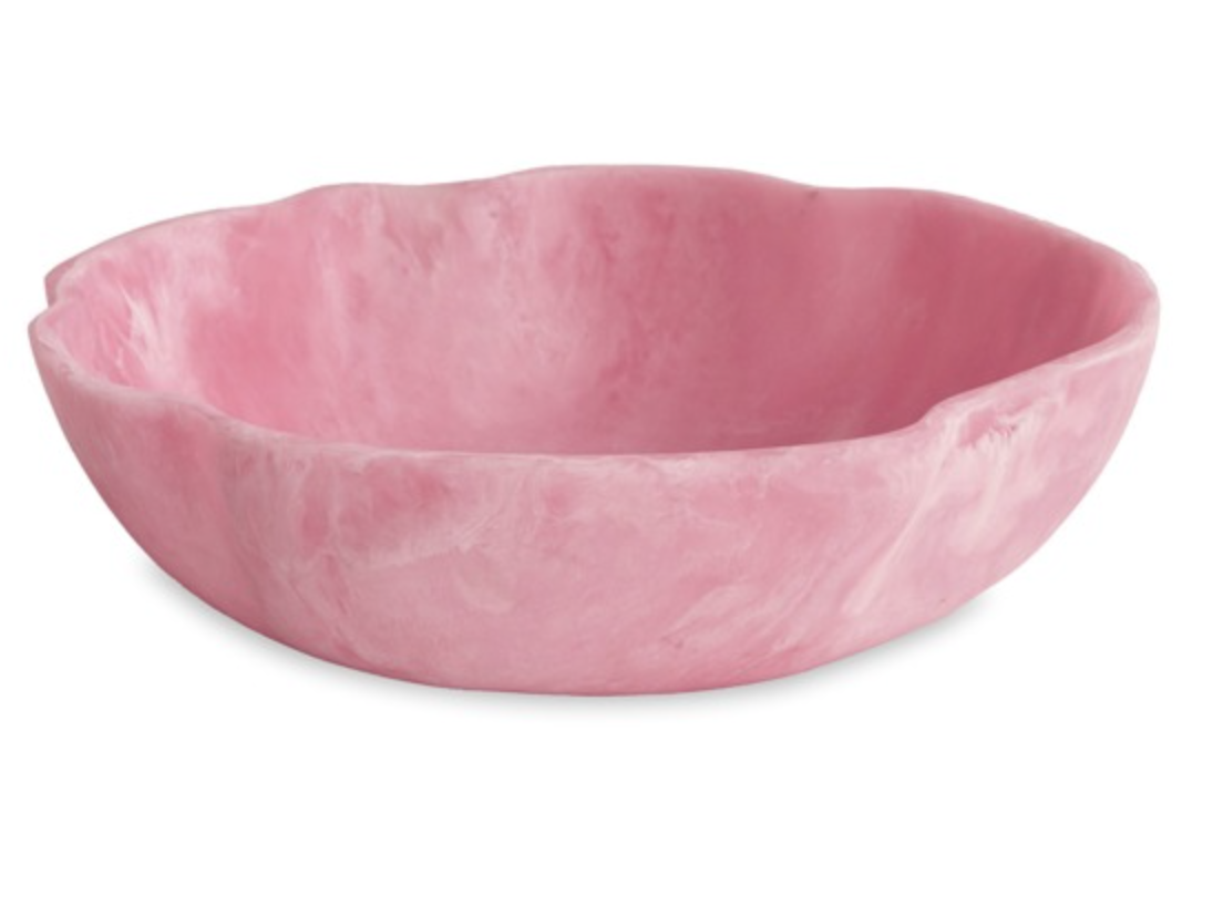 Beatriz Ball Resin Sorbet Large Wavy Round Bowl Raspberry