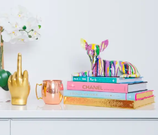 Interior Illusions Hand Painted Graffiti Chihuahua Dog Laying Sculpture-11"Long - Image 2