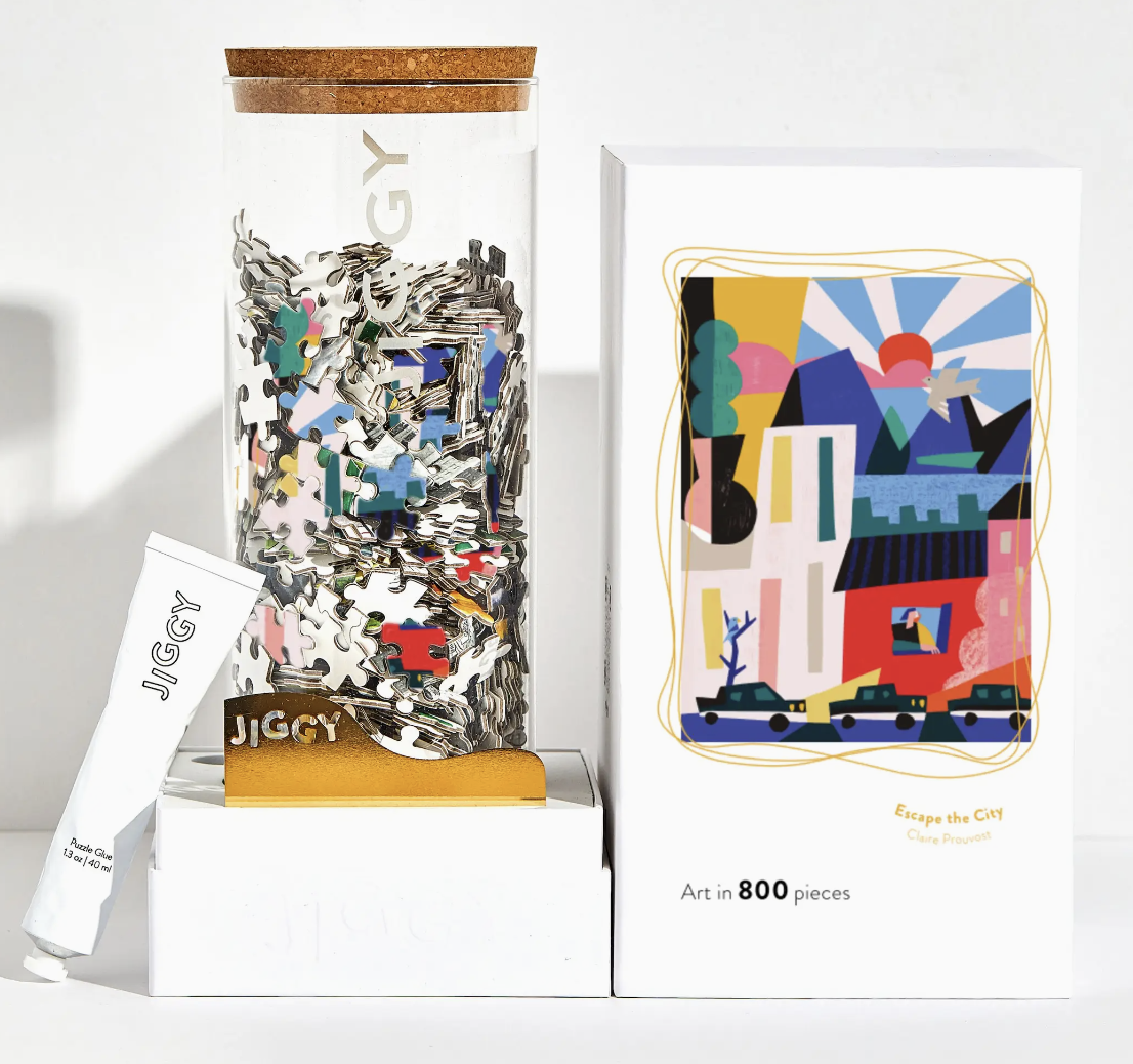 Jiggy Puzzles 800pc Puzzle and Glue Kit