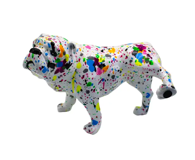 Interior Illusions Splatter French Bulldog with Leg Up - 10" Long - Image 2