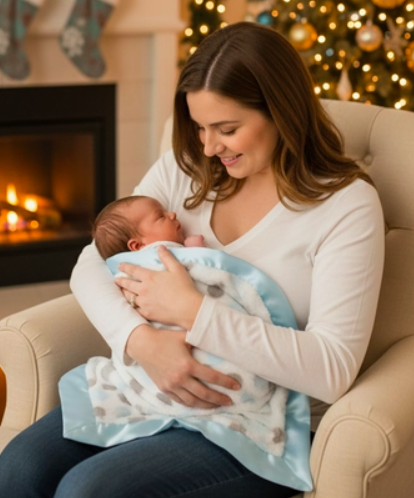 Little Giraffe Luxe Dot Baby and Toddler Blanket (29" X 35")