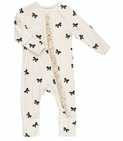 Stephan Baby Cozy Romper w/Ruffles 0-3 Months - Bows