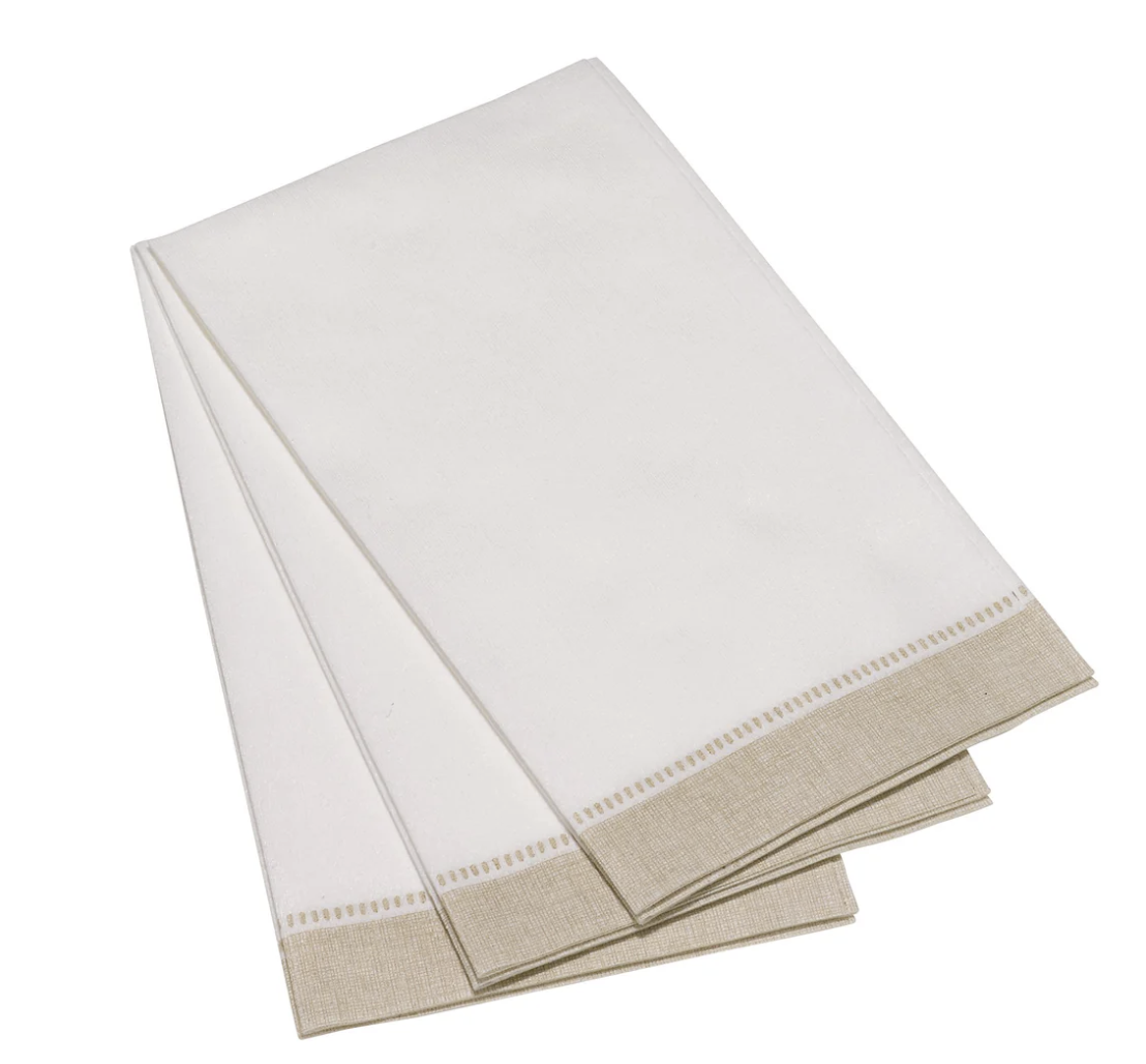 The Napkins Carlstitch Guest Towel 25ct 33x40cm Gold