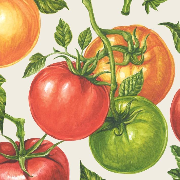Hester and Cook Tomato Vine Cocktail Napkin Pack 20