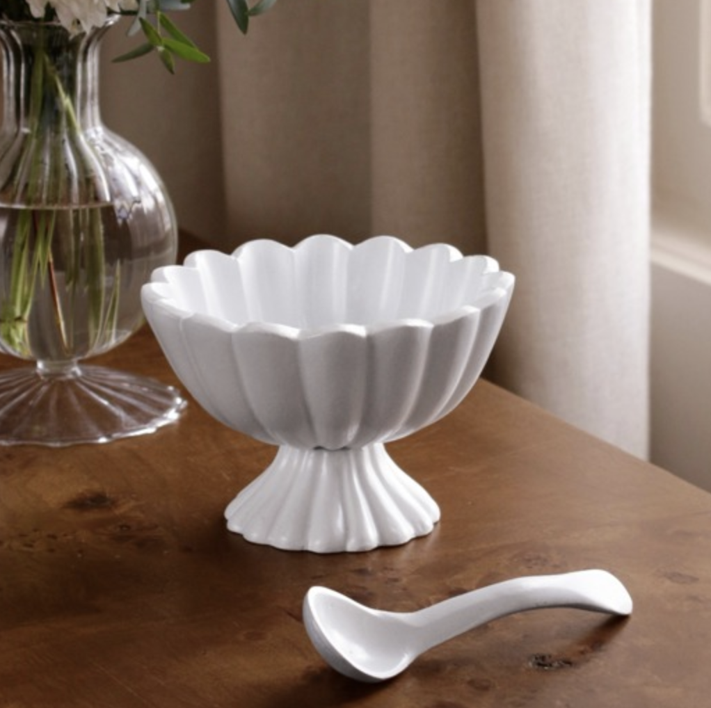 Beatriz Ball Vida Vienna Mini Pedestal w/Spoon White Melamine