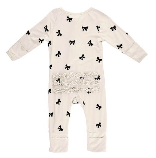 Stephan Baby Cozy Romper w/Ruffles 0-3 Months - Bows - Image 2