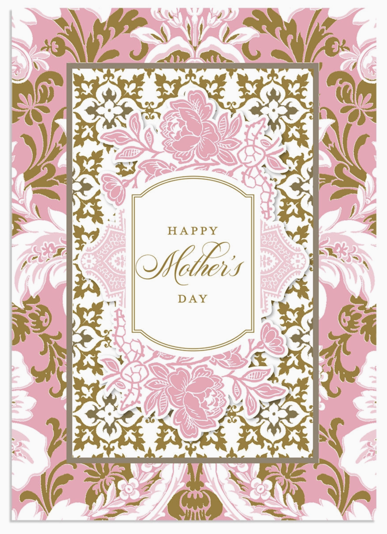 Anna Griffin Pink Damask Mother's Day Card
