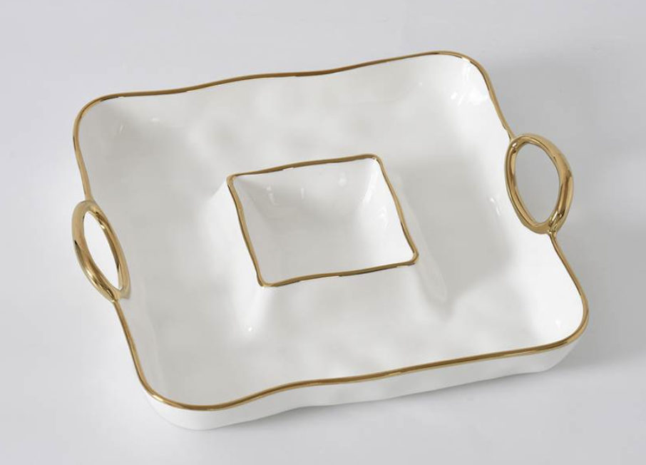 Pampa Bay Golden Handles Square Chip and Dip