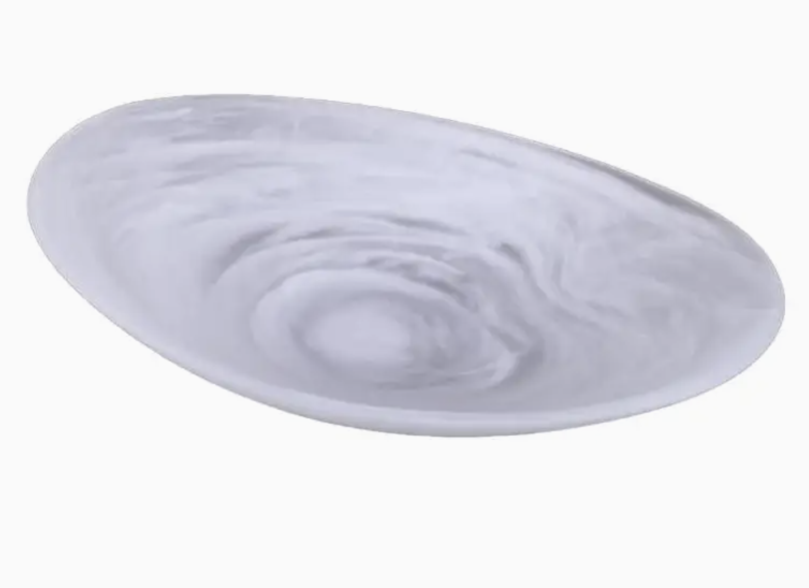 Boker Tov Shalom Resin Snow Drift Oval Serving Dish - Image 2