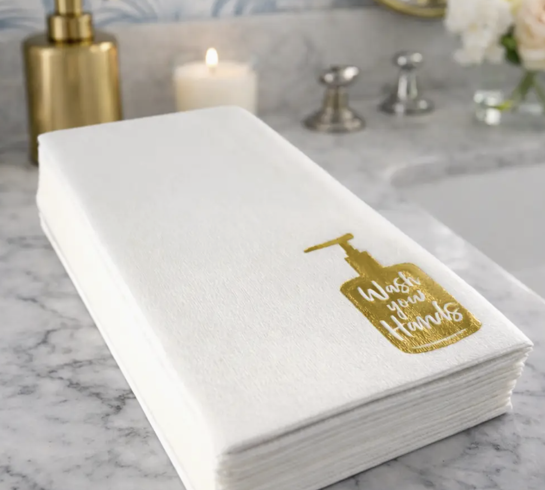 Maven Home Guest Towel Napkins, Wash Your Hands